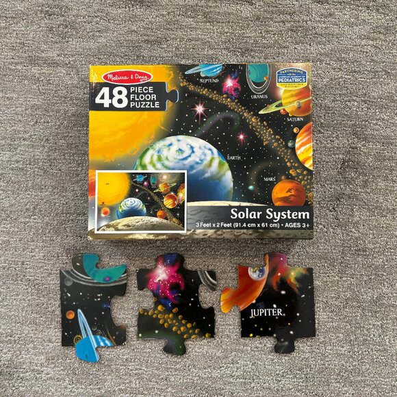 Toddler Puzzles - Set of 2 - 48 Pieces - Fish - Solar System - Melissa & Doug - Picture 4 of 4
